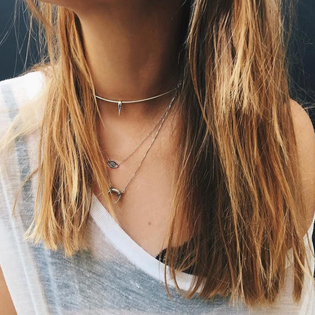 Silver Choker and spike
