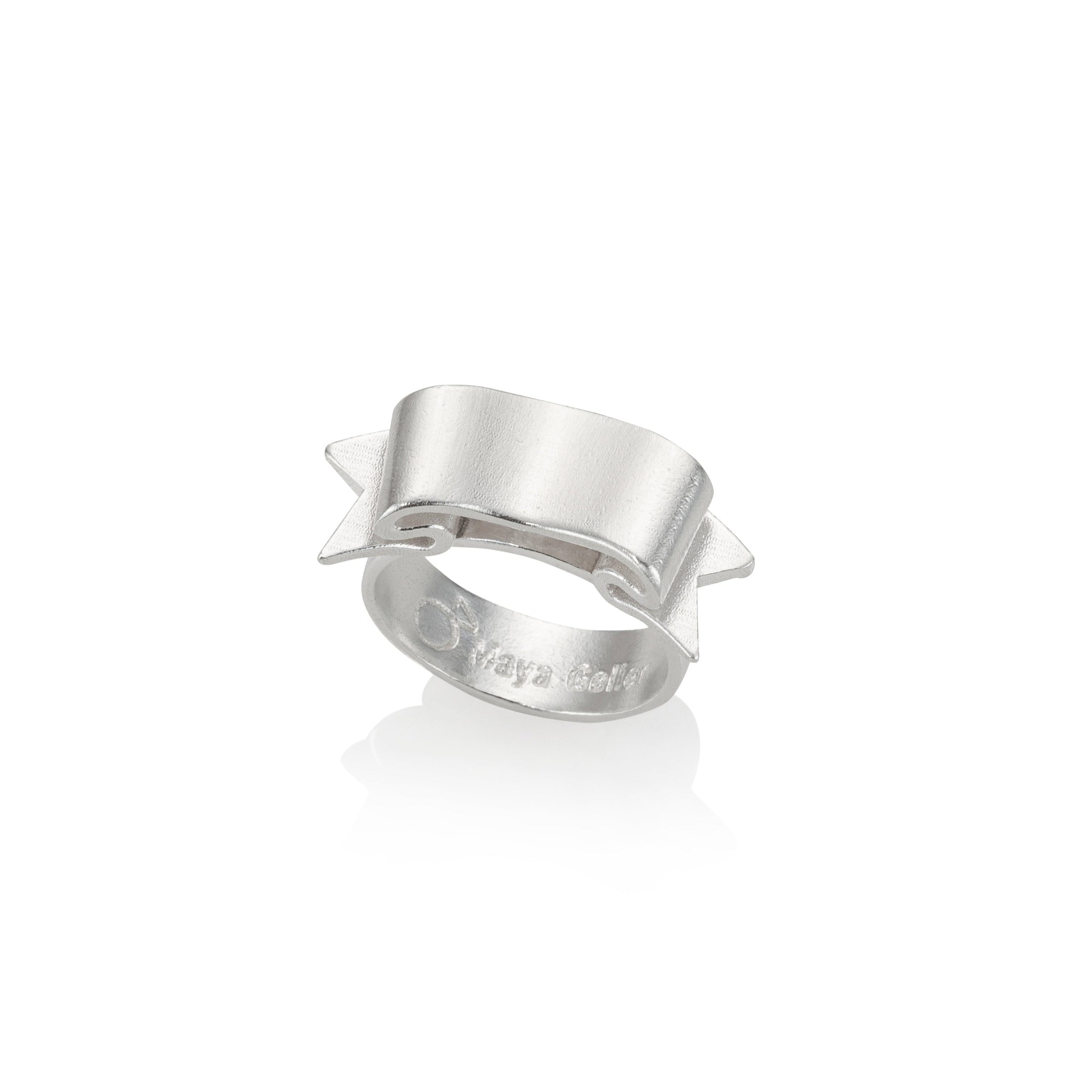 Silver Banner Ring Maya Geller