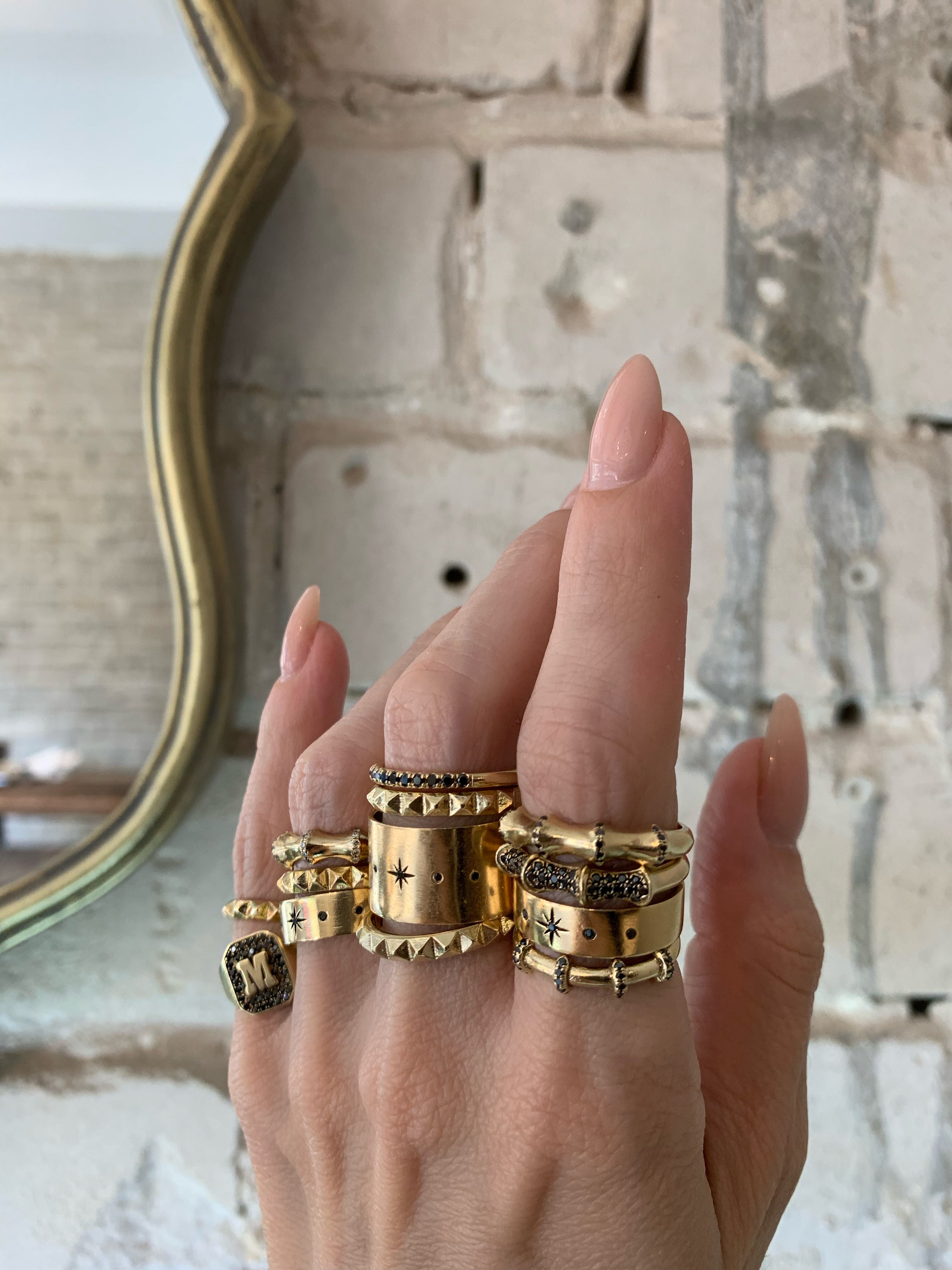 maya geller mix gold rings hand
