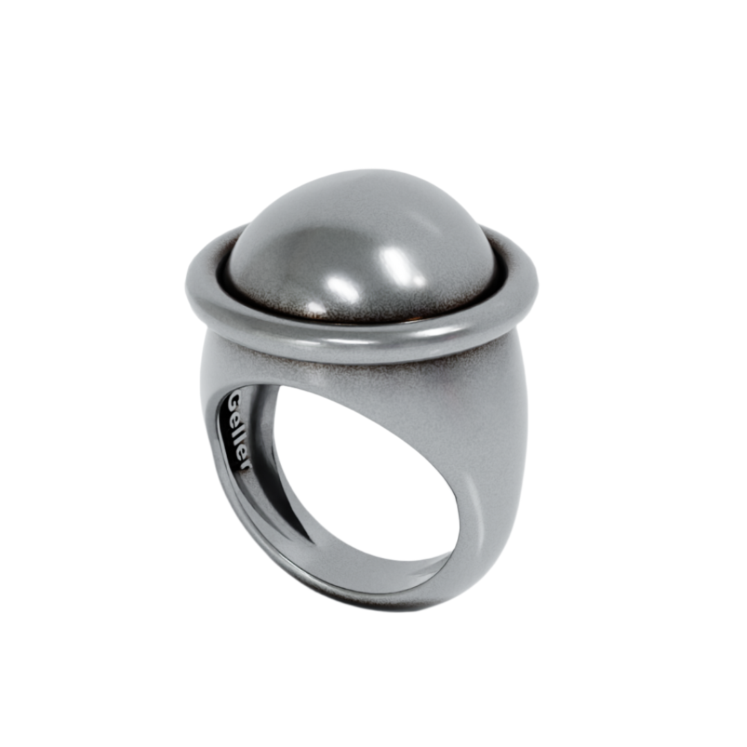 silver dome ring Maya Geller. טבעת כסף מיה גלר. מאיה גלר תכשיטים. טבעות כסף ותכשיטי כסף.