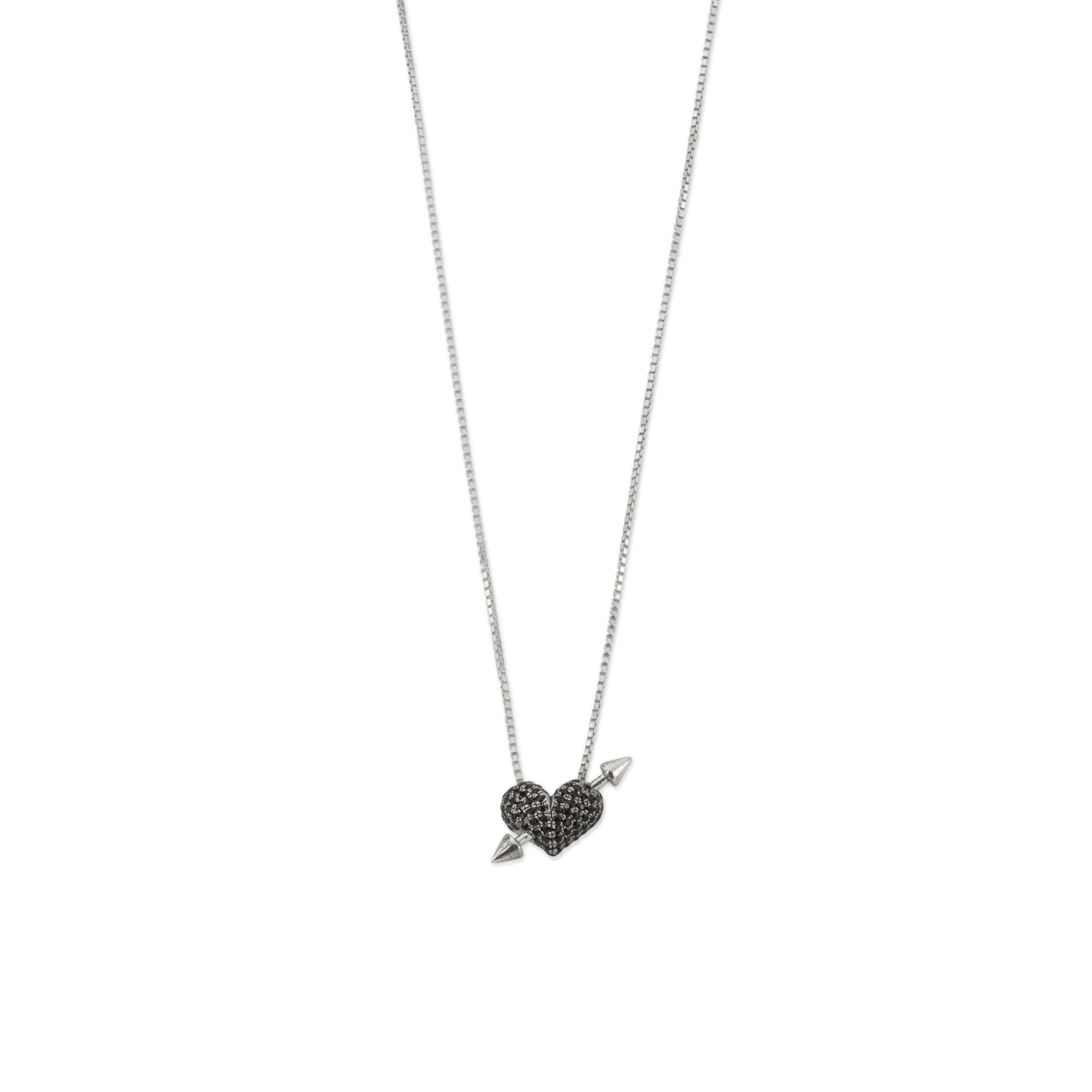 maya geller silver gothic heart necklace