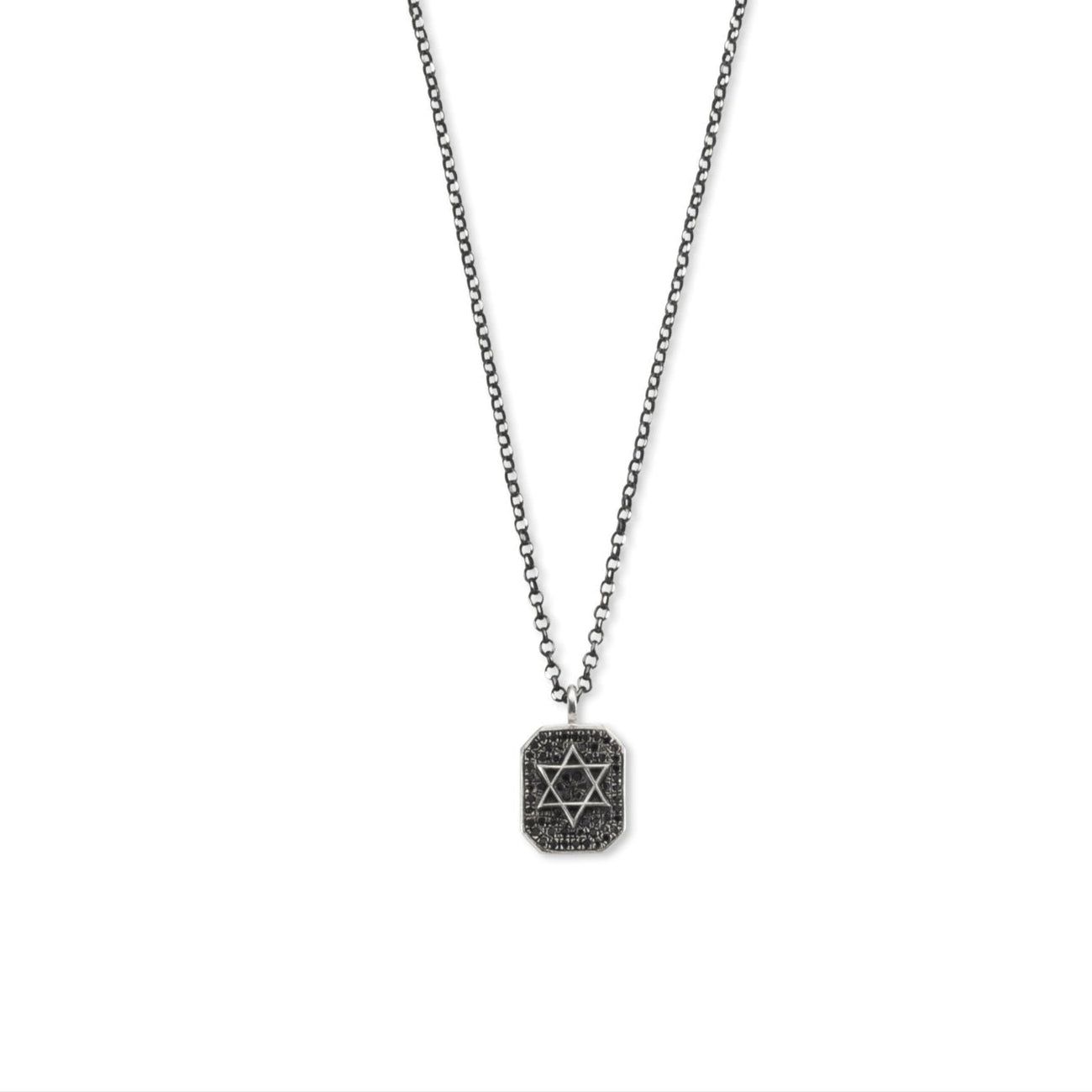 silver_necklace_large_magen_david_with_black_stones_maya geller
שרשרת מגן דוד מכסף. בעיצוב מיה גלר.