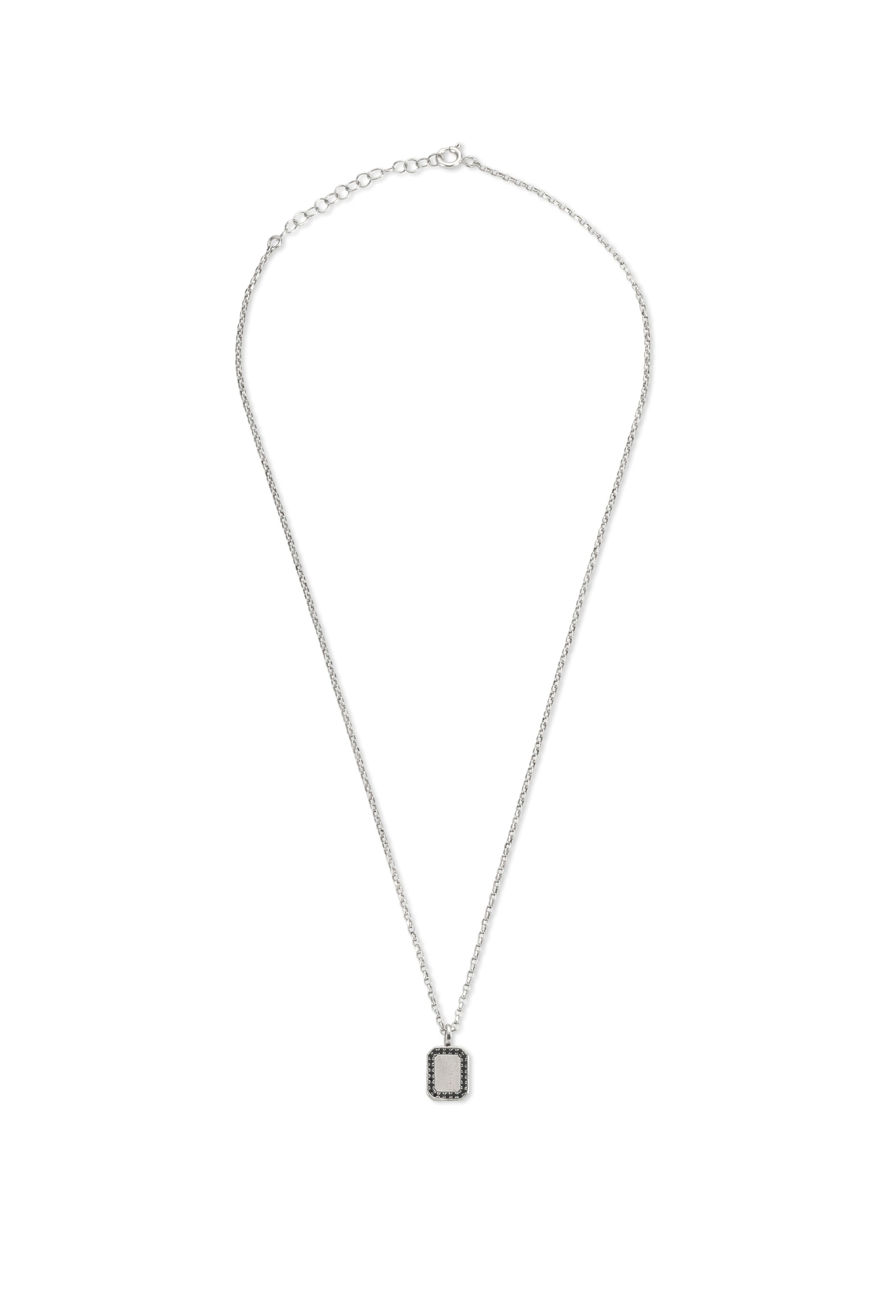 silver unisex necklace with black stones
שרשרת כסף לגבר