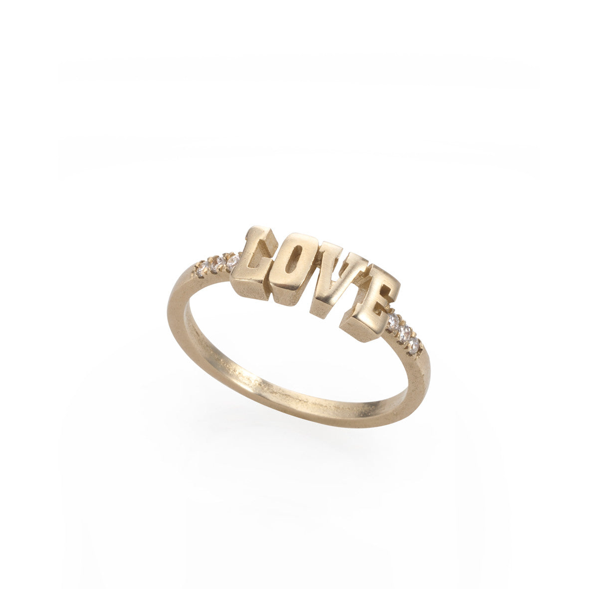 gold love ring with diamonds. טבעת זהב אהבה יהלומים