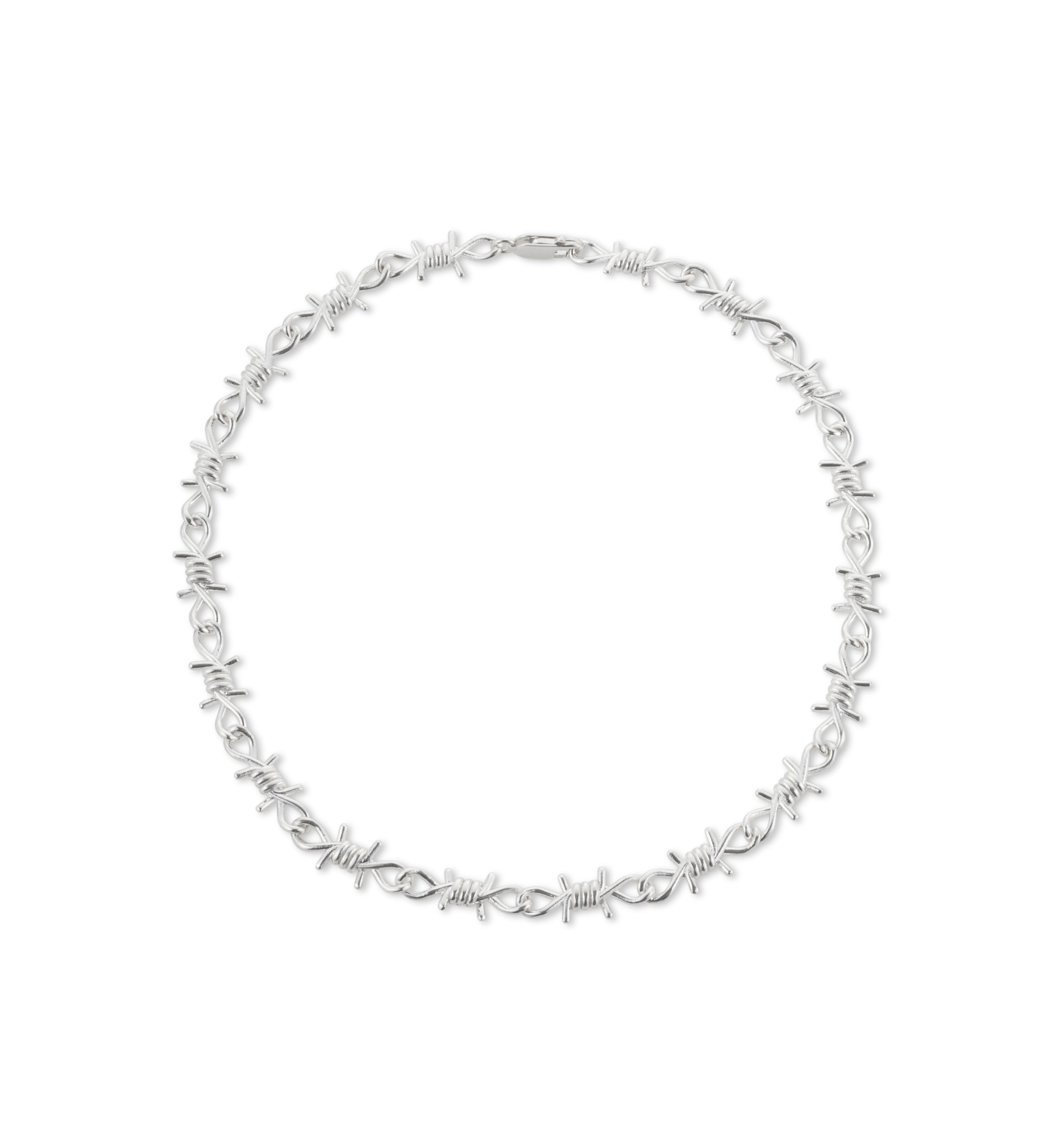 BARBED WIRE SILVER CHOCKER