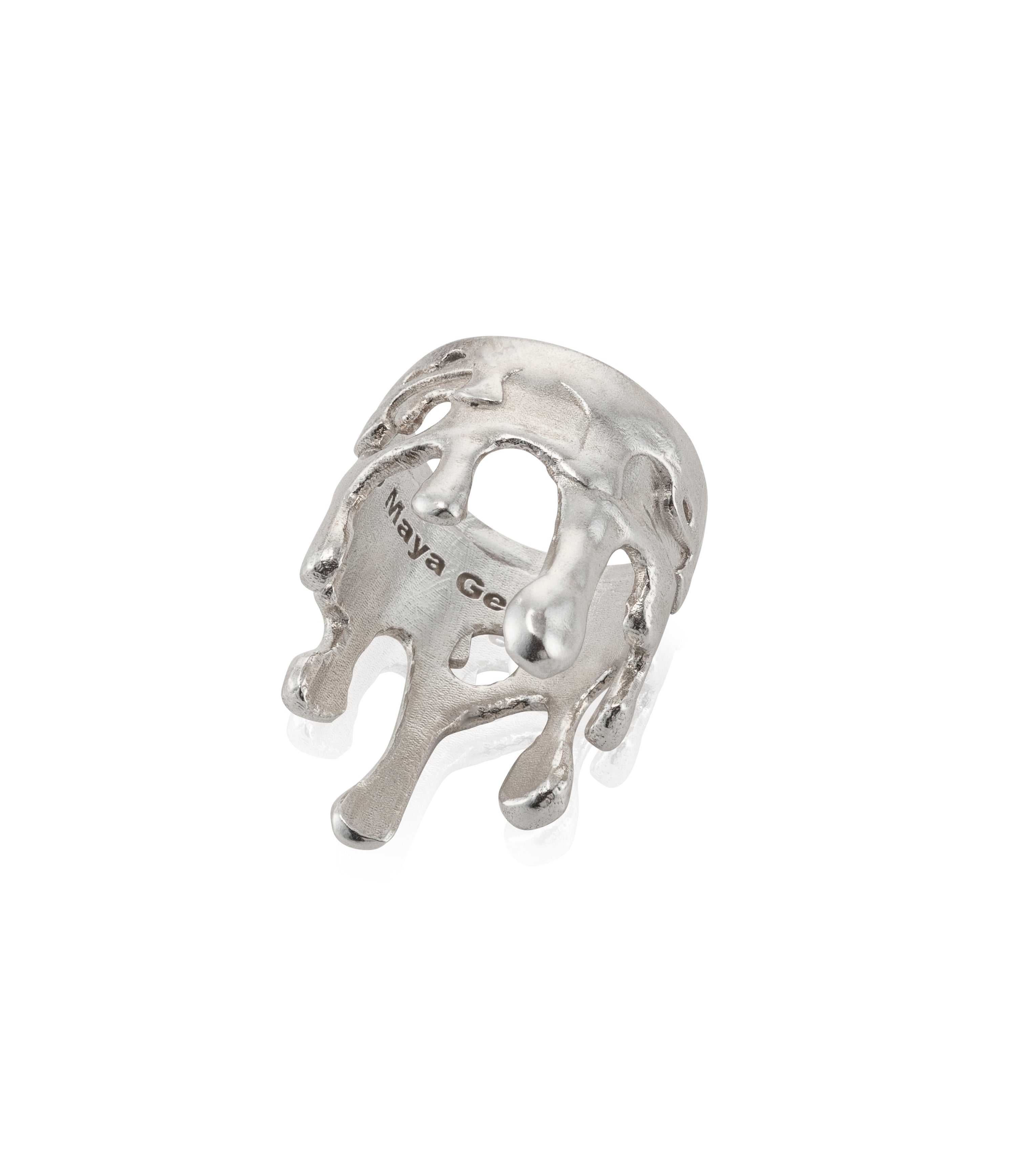 dripping silver ring