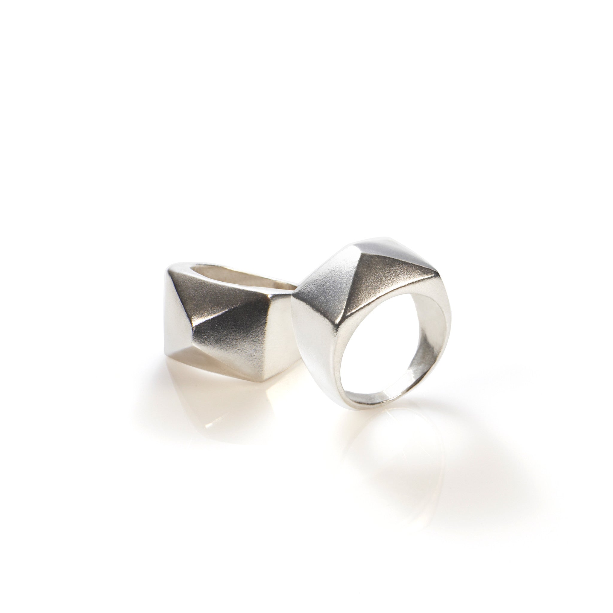 silver pyramid ring