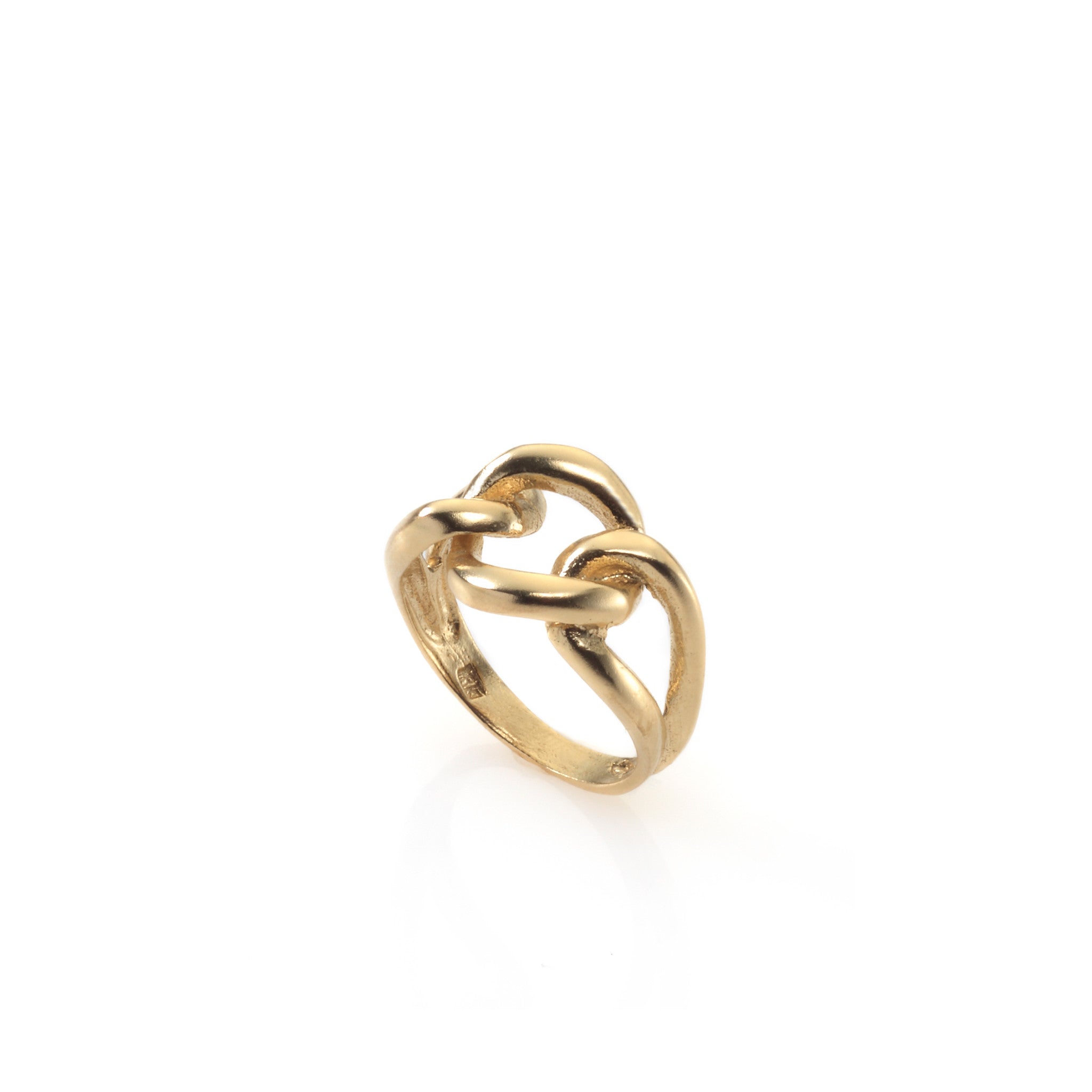 טבעת גורמט זהב. vintage gold links ring