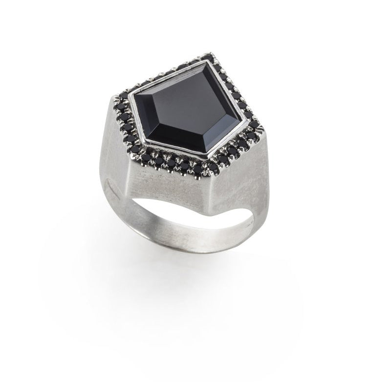Silver Set Signet Ring