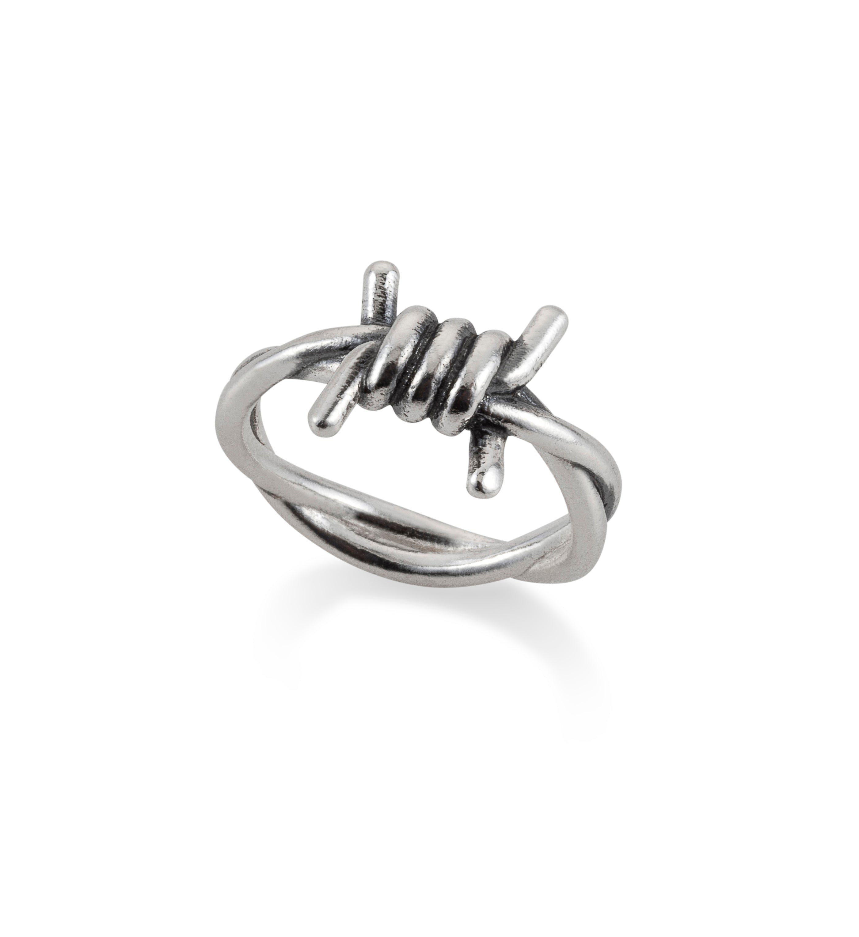 barbed wire silver ring Maya Geller