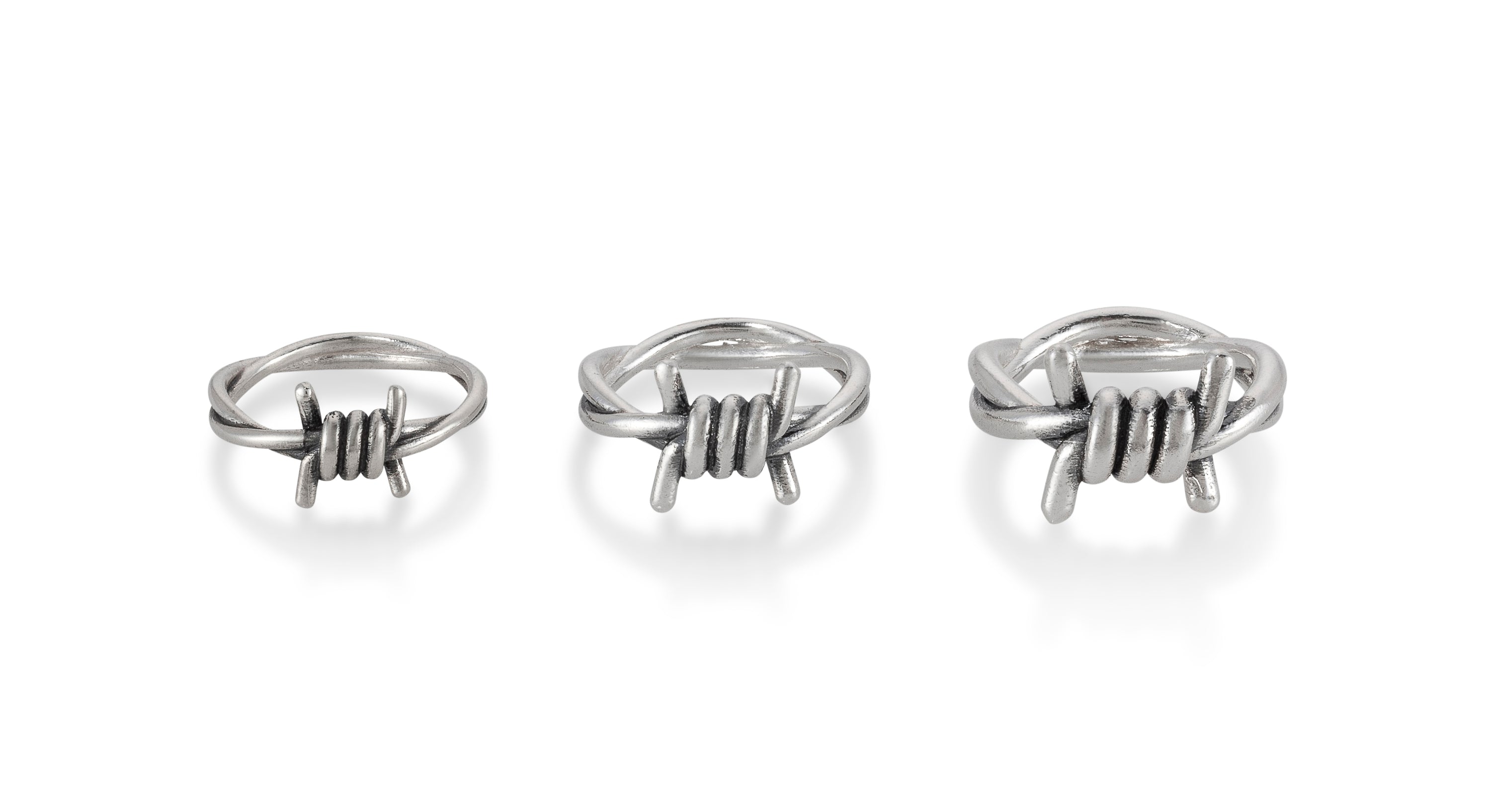 barbed wire silver ring Maya Geller