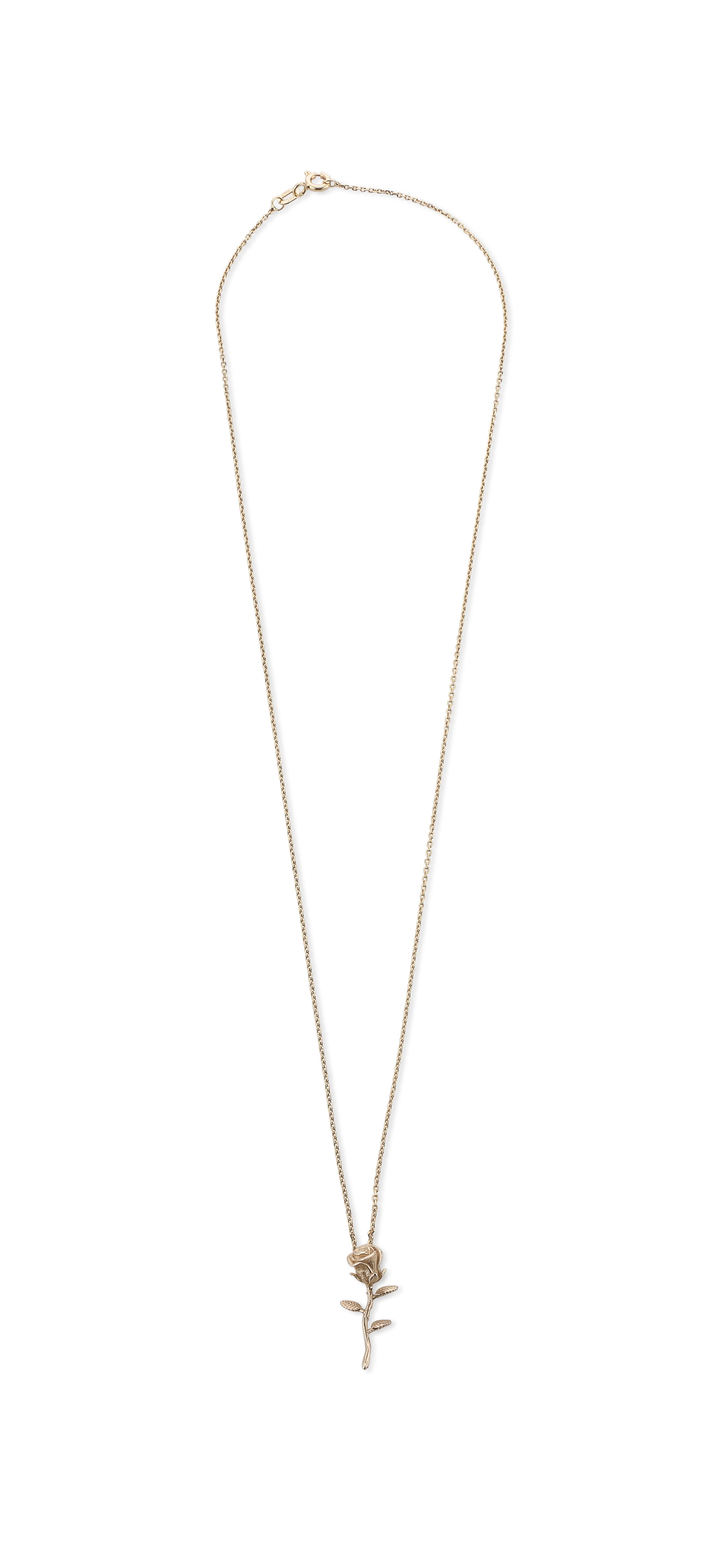 gold necklace rose pendant maya geller
