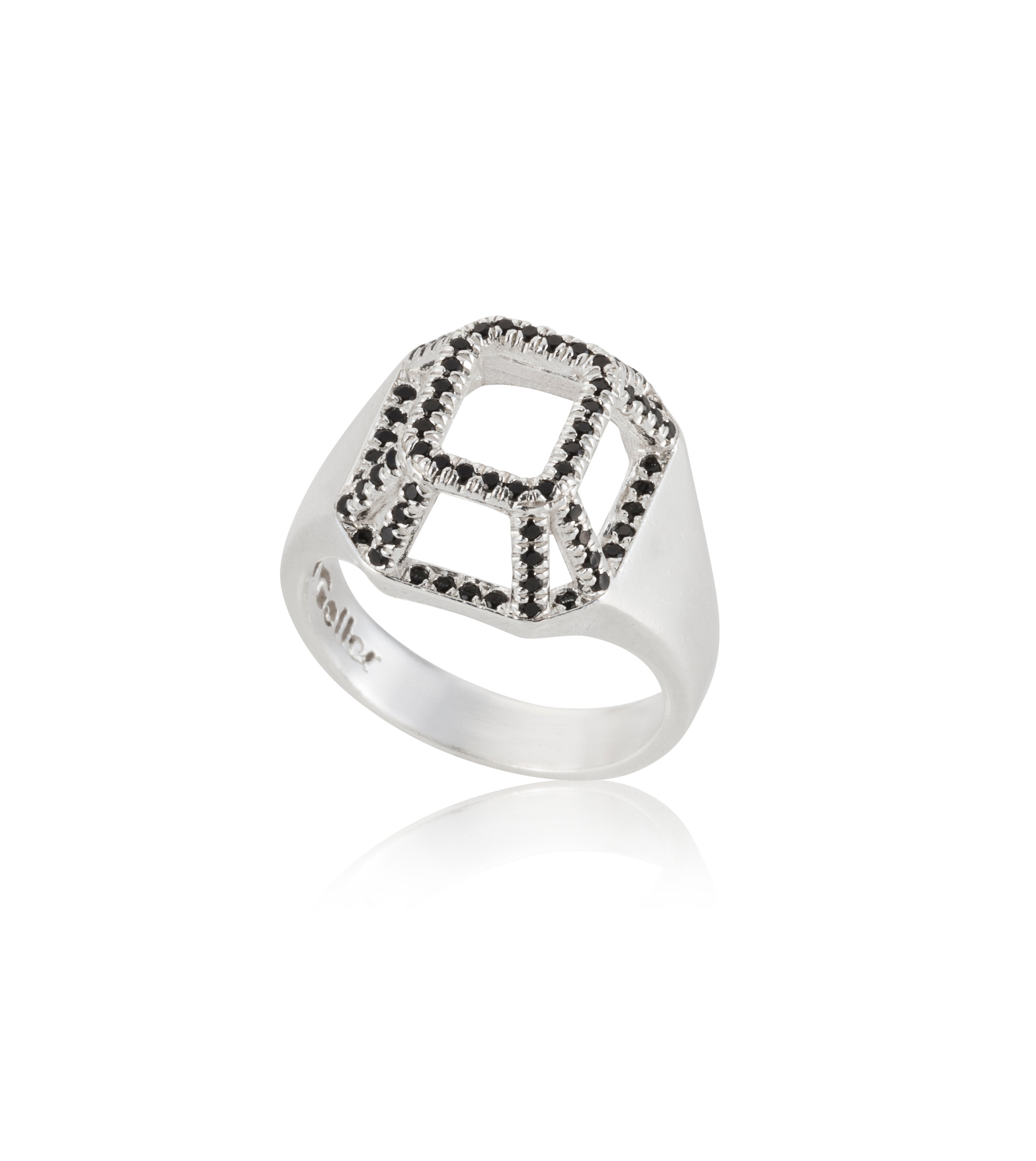 Silver small highlights ring
