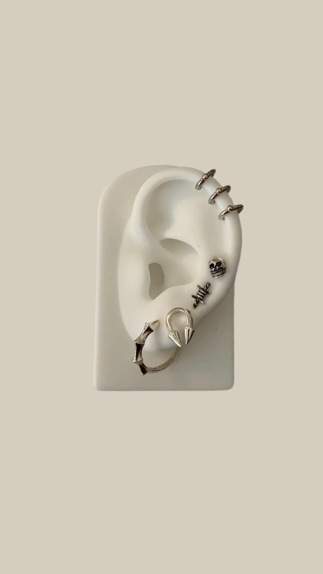 silver hoops earrings