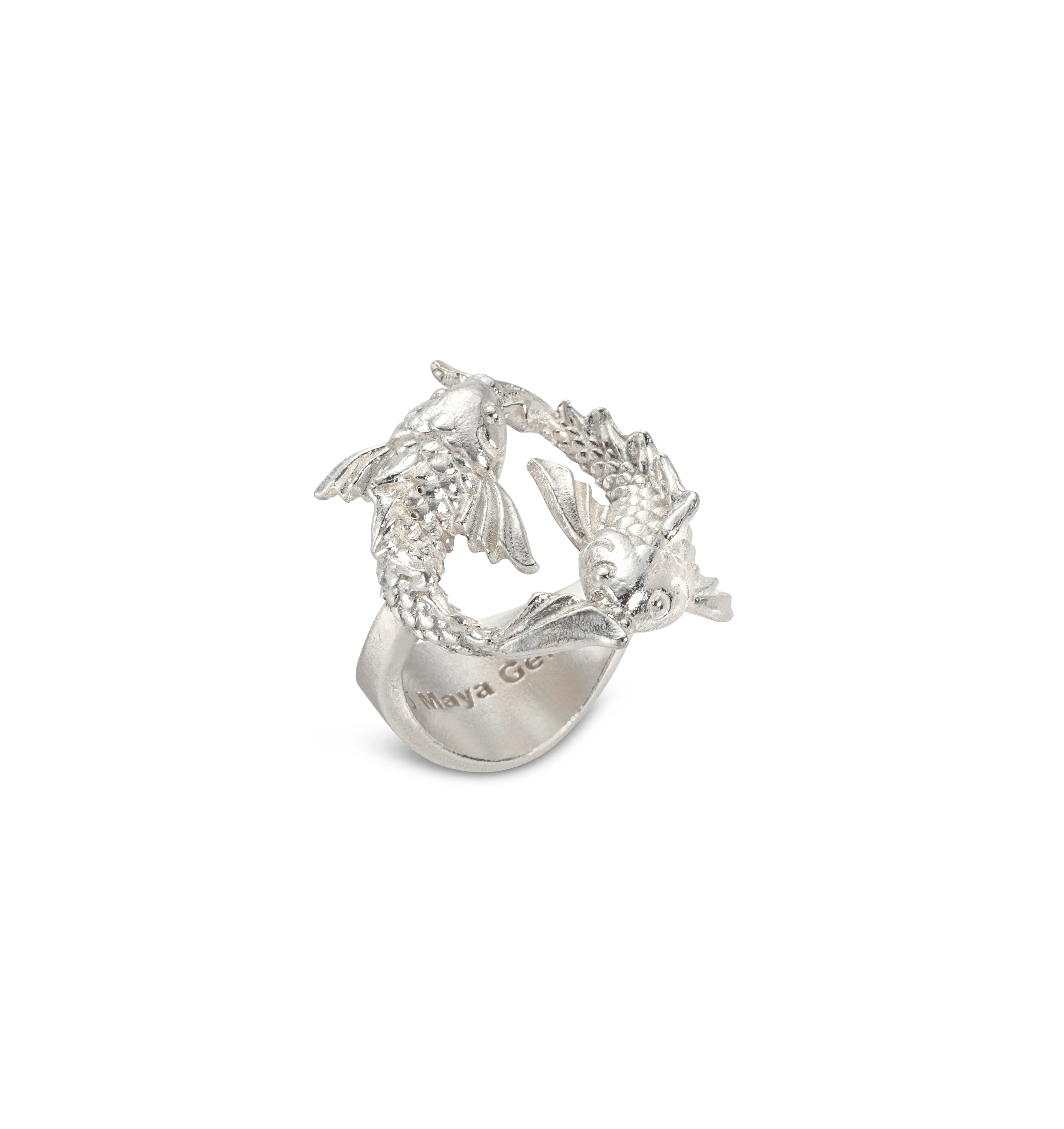 Silver Double Koi Fish Ring - Maya Geller