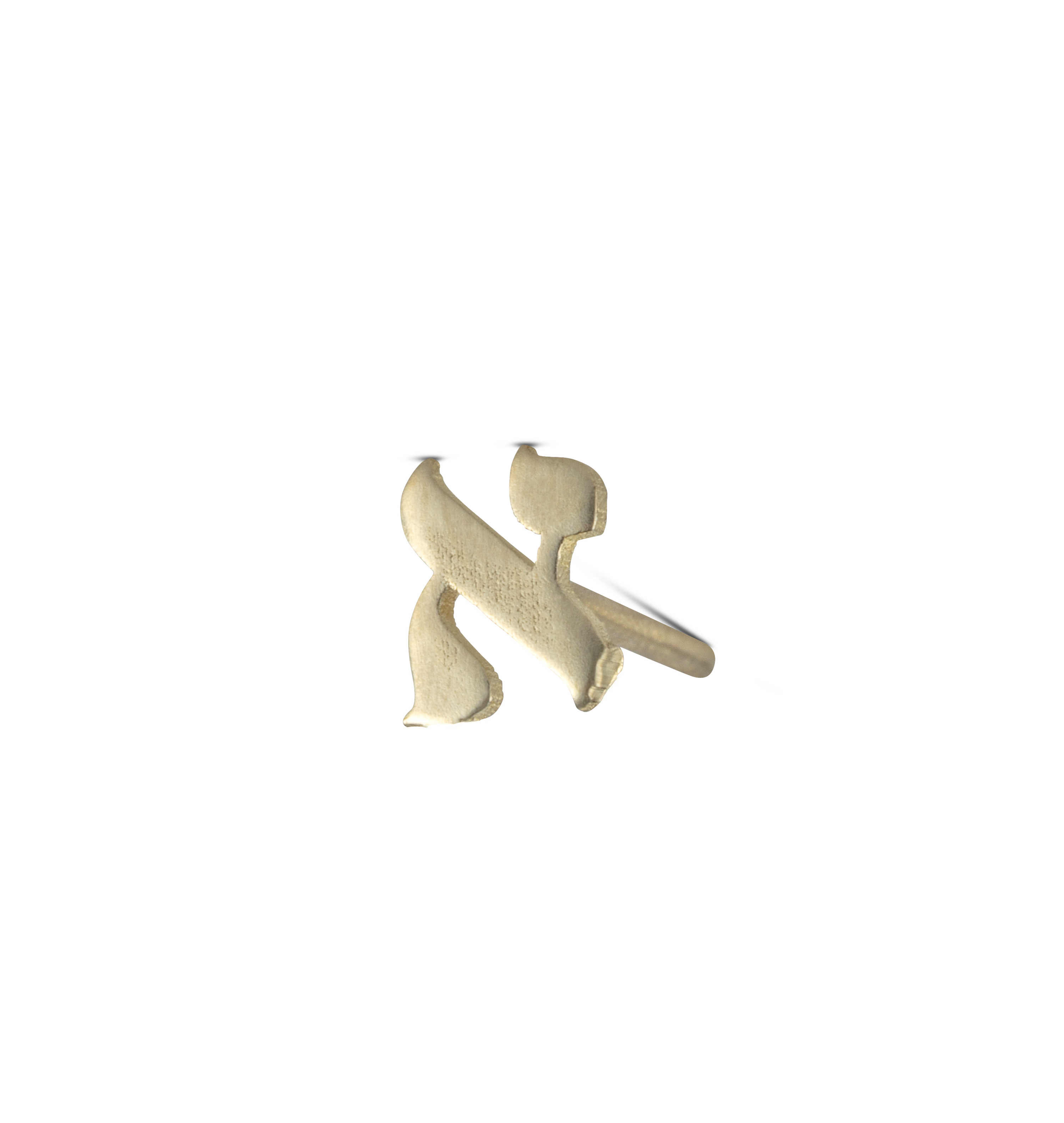 14k gold hebrew letter earring by maya geller
