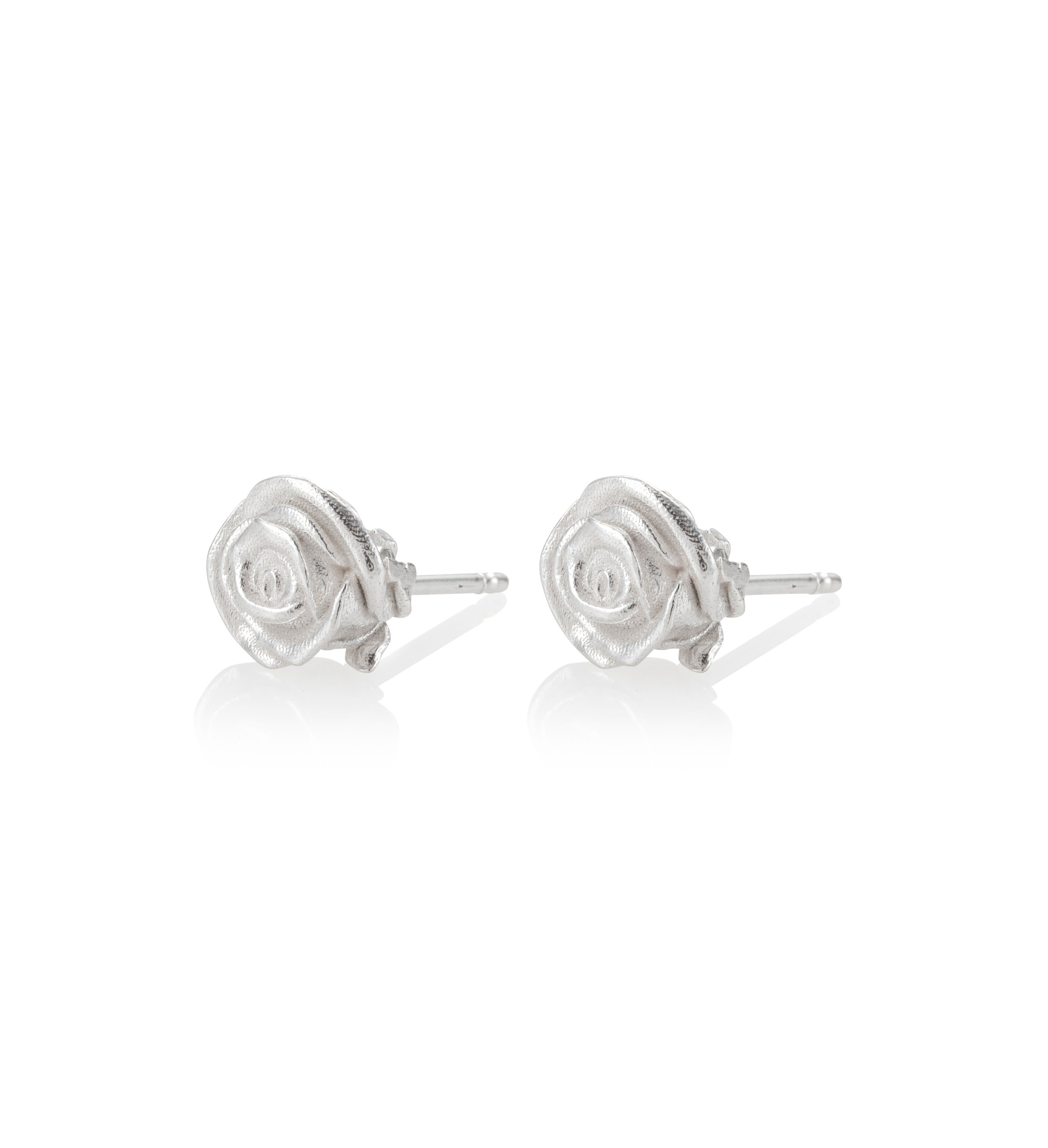 silver rose earrings Maya Geller