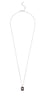 14k gold tag necklace with black diamonds