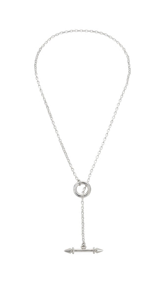 Loop Arrow Silver Necklace