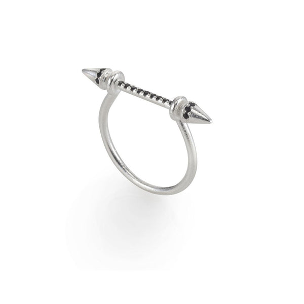 Silver Straight Arrow Ring Full Set