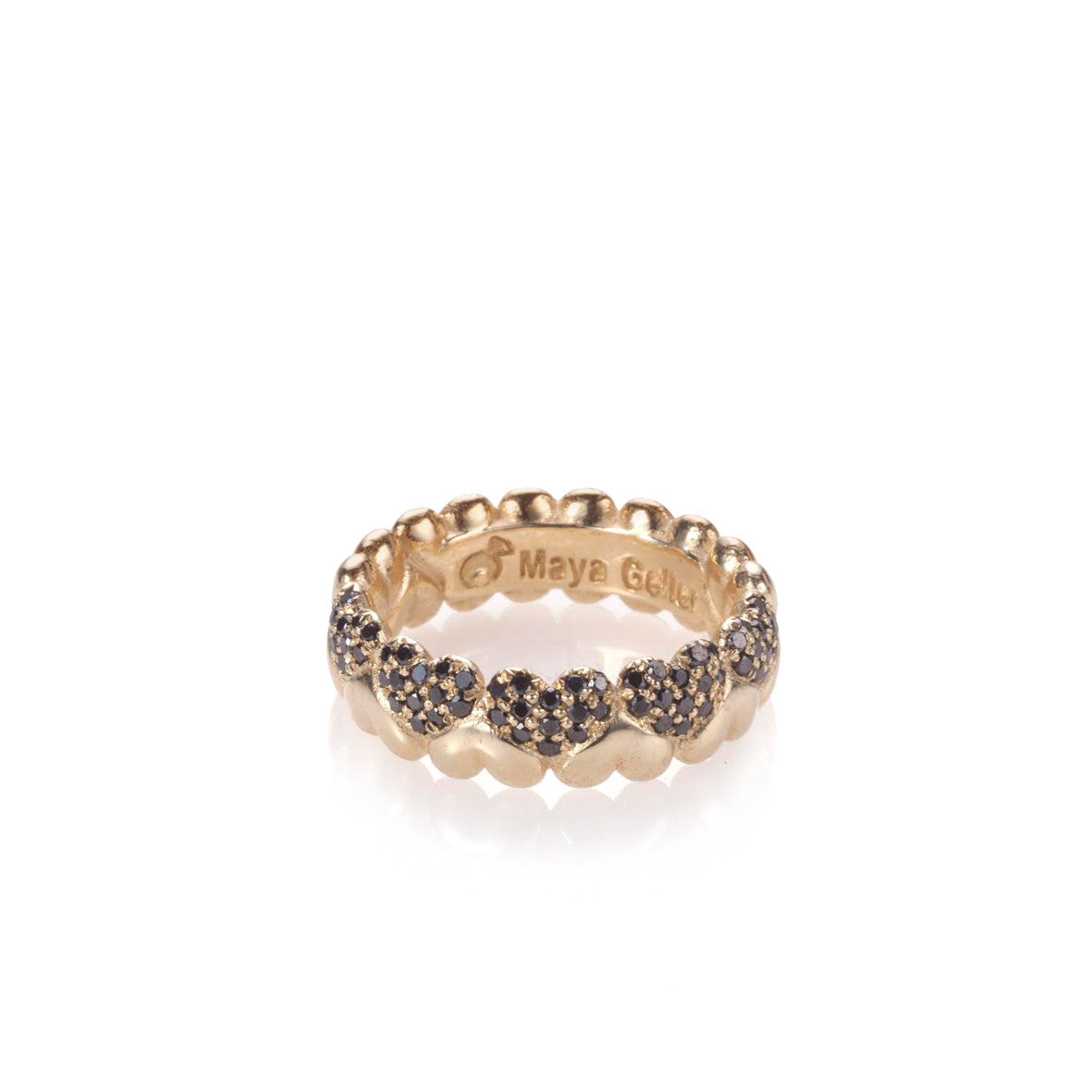 14k gold hearts and diamonds ring
