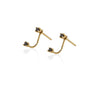 2 parts tiny earring 2mm black diamond studs.