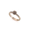 14k gold spike ring with black diamonds