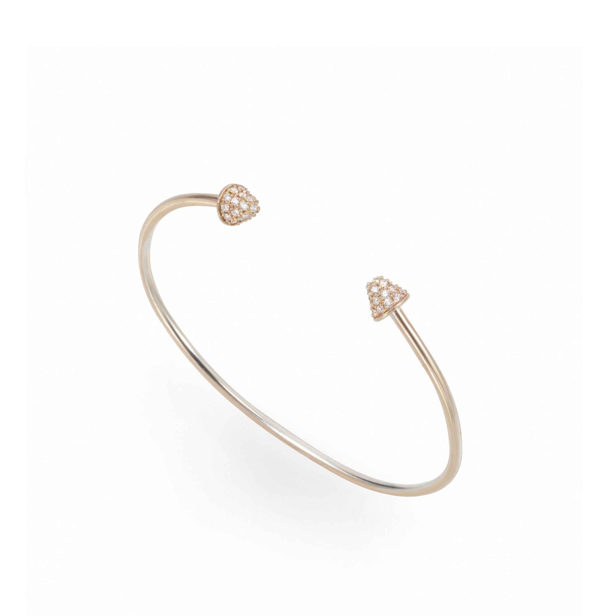 open gold cuff bracelet diamonds. צמיד זהב פתוח יהלומים
