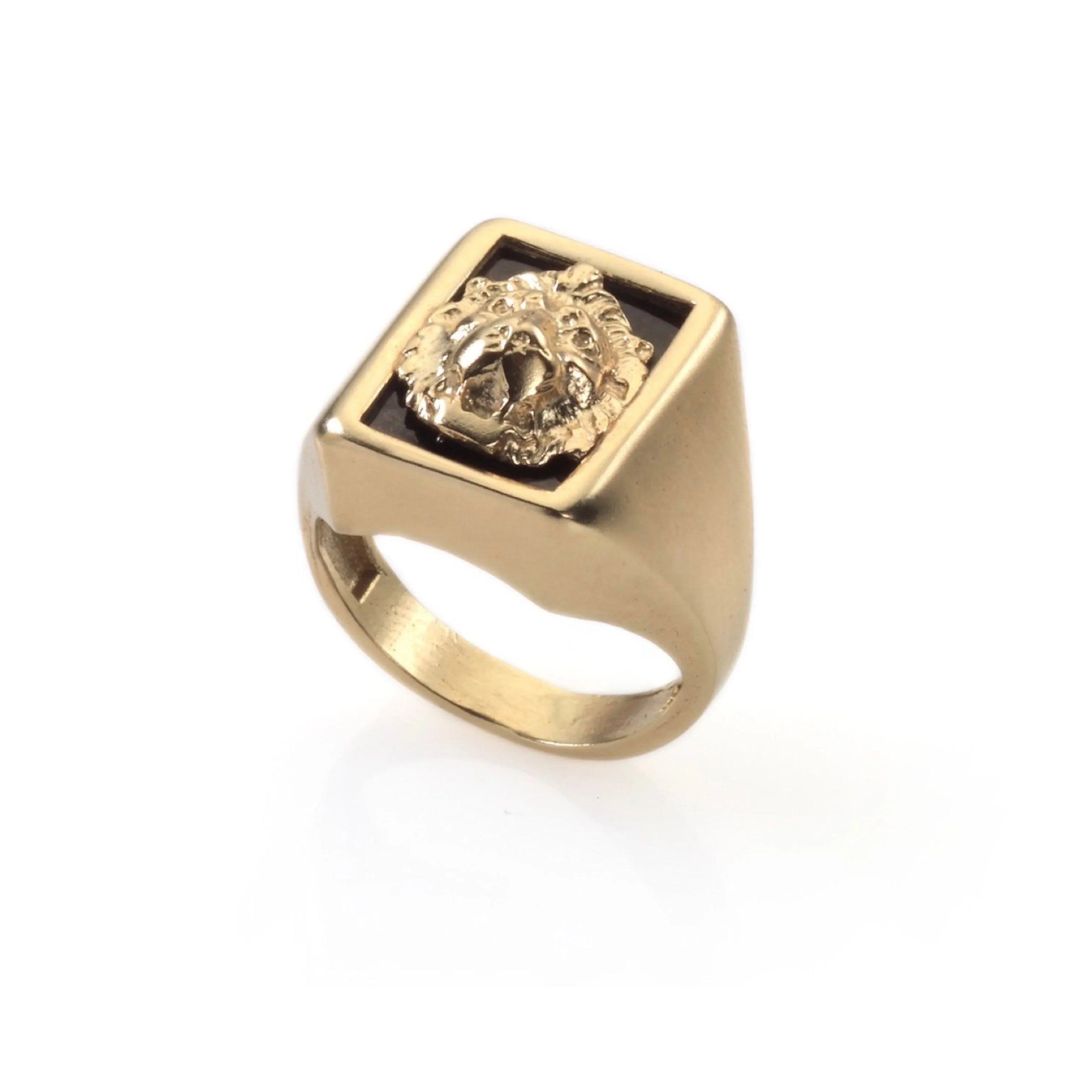 14k gold signet lion ring - Maya Geller