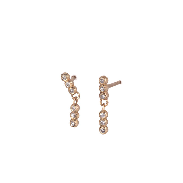 14k gold earrings with diamonds