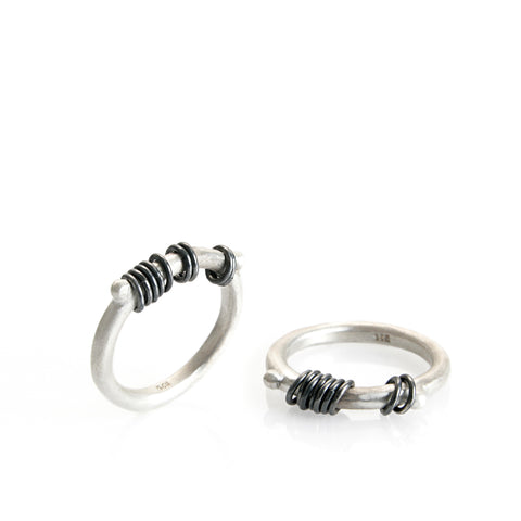 silver hoops ring