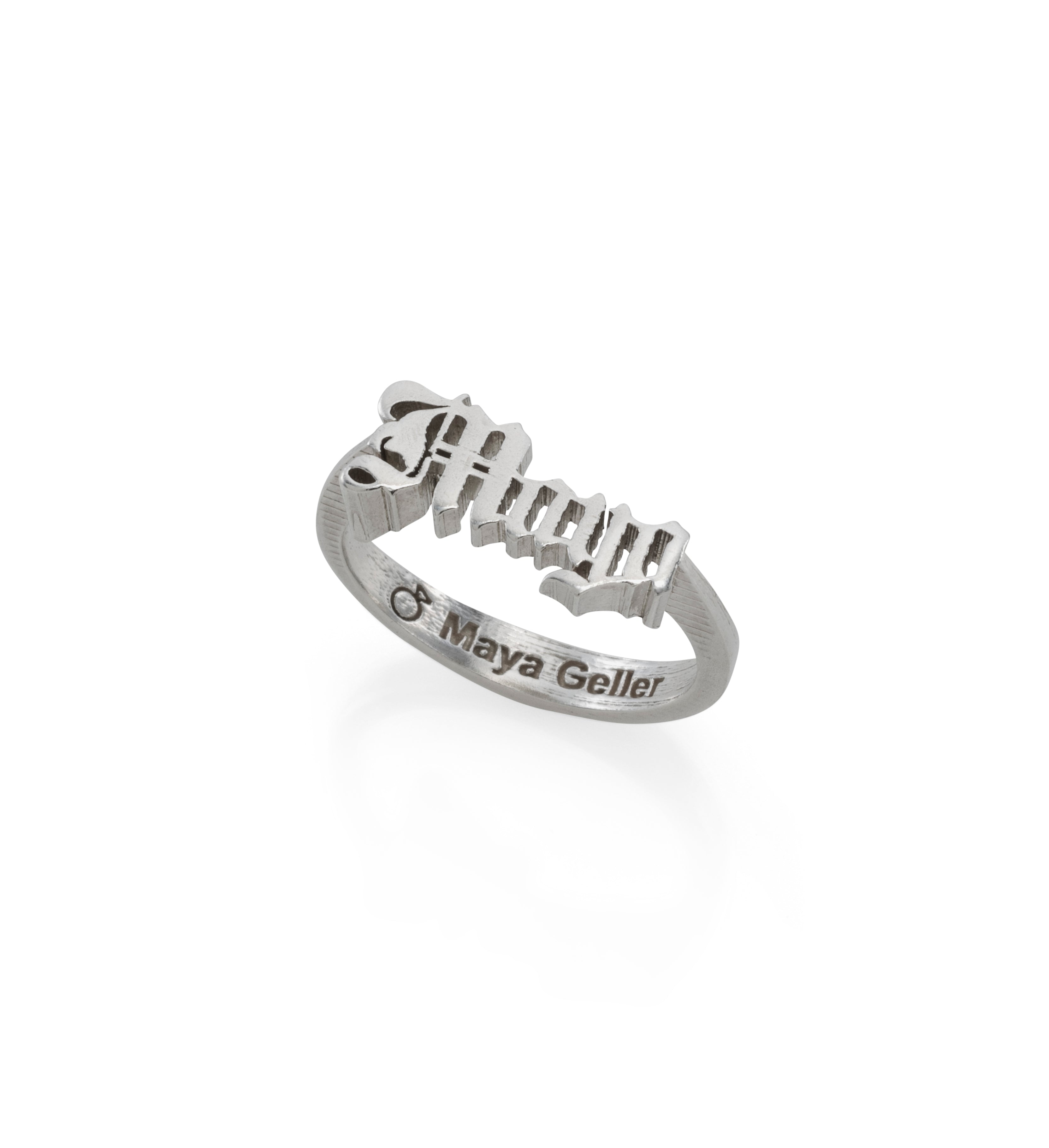 Gothic store name ring