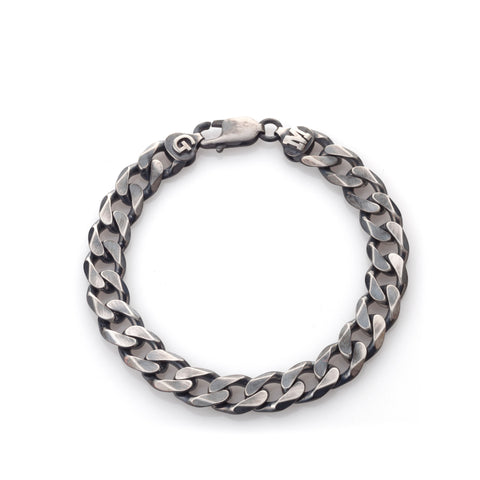 initials silver bracelet