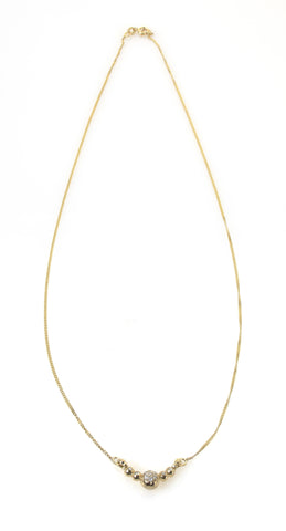 14k gold necklace with diamonds