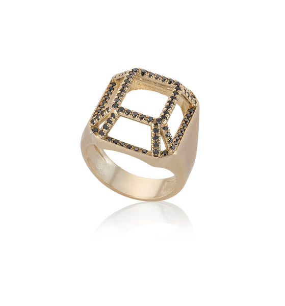 14k yellow gold highlights big Toy Ring