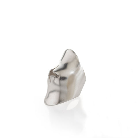 Silver torn Armour ring
