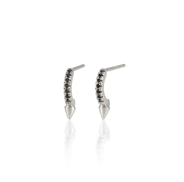 silver small huggies earrings (2 earrings)
