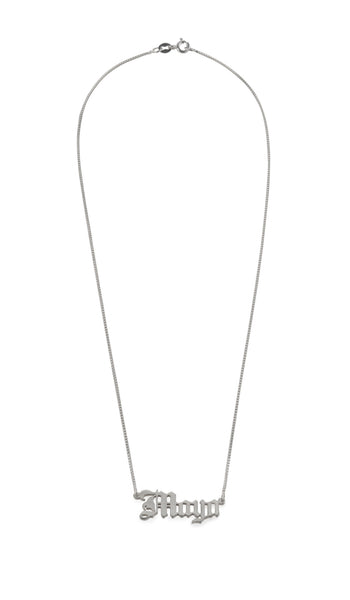 Silver Name Tag Necklace