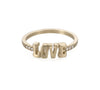 14k gold LOVE ring with 6*1p diamonds