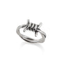 SILVER MID BARBED WIRE RING