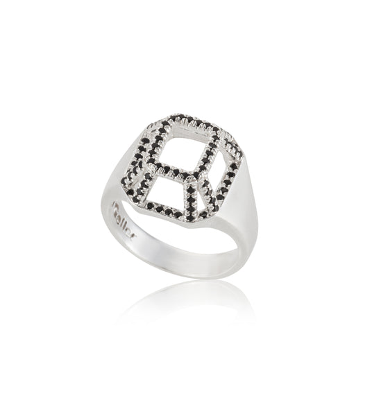 Silver small highlights TOY ring