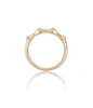 14k yellow gold 4 small peaks with white diamonds