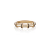 14k yellow gold 4 hoops set Black Diamonds