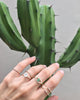 14k gold EYE ring with diamonds and emerald