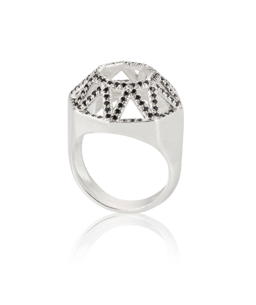 Silver round highlights Toy Ring