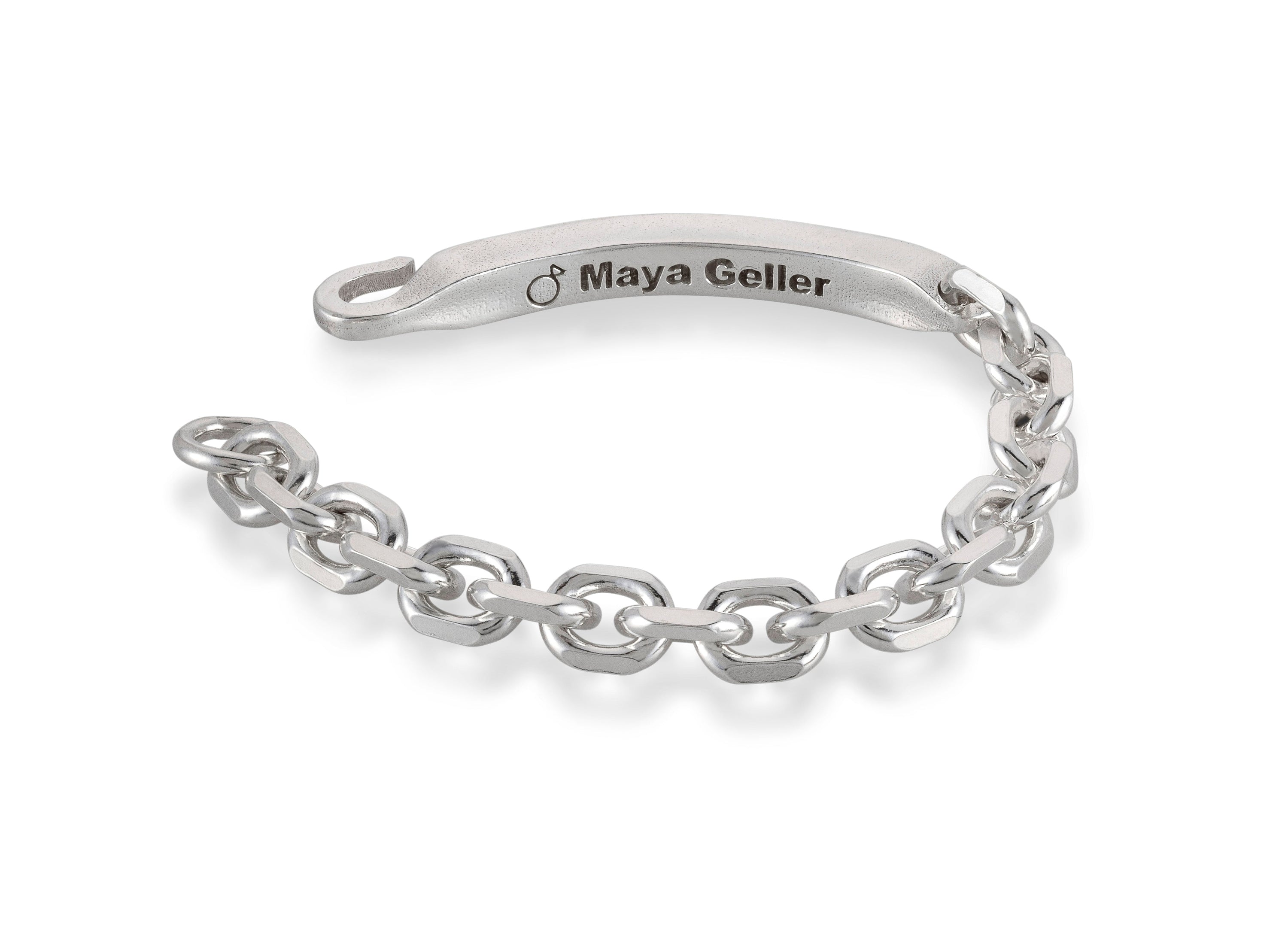 silver chain bracelet by maya geller